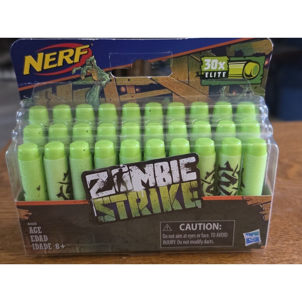 NEW Nerf Zombie Strike Green Foam Dart Refill Pack ~ 30 Elite Nerf Darts